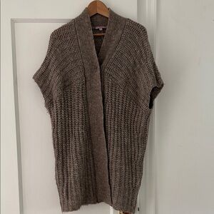 Calypso St. Barth Brown Ribbed Knit Cardigan